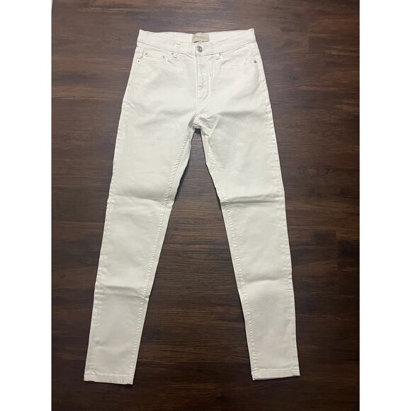 French Connection Women Skinny Straight Pants White Size 6 - Picture 1 of 3
